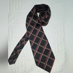 Hugo Boss Black Tie with Red and Gold Stripes